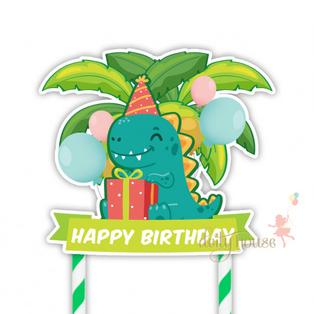 Baby Dino Dinosaurs Cupcake Toppers, Handmade – Party Mania USA
