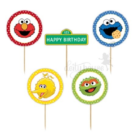 Cupcake Topper - Sesame Street